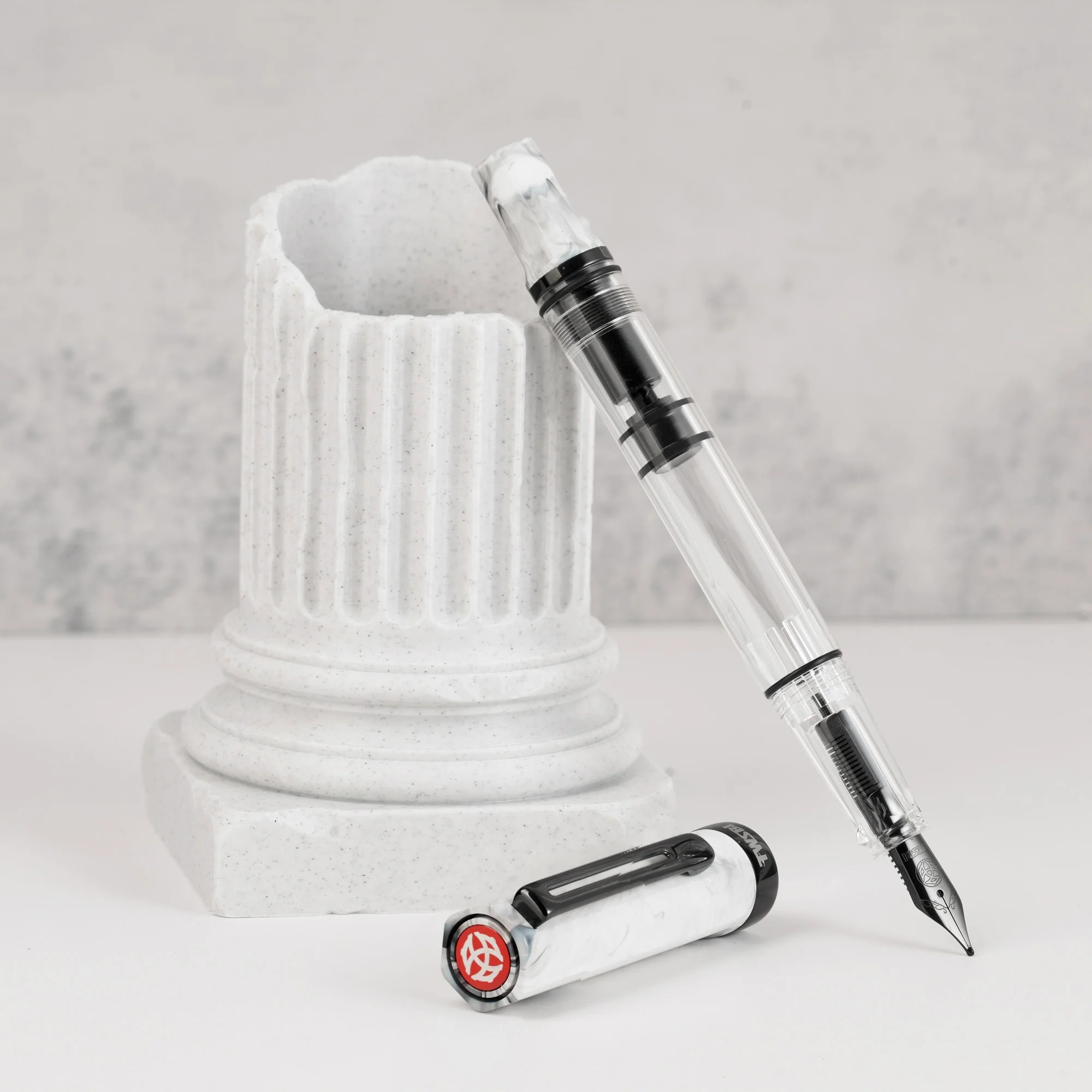 TWSBI ECO Carrara w/Onyx Fountain Pen - Image 2