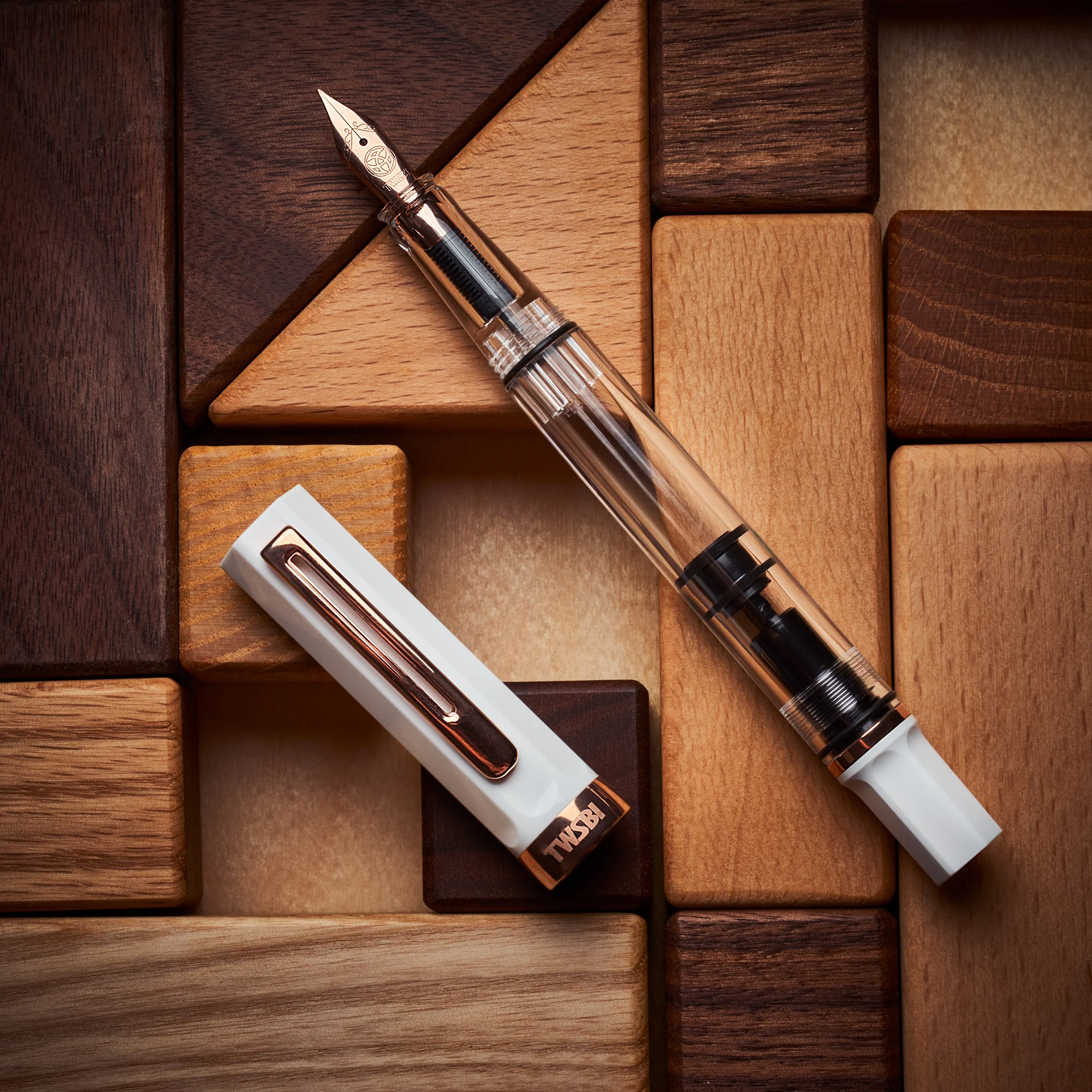 TWSBI ECO White RoseGold Fountain Pen - Image 9